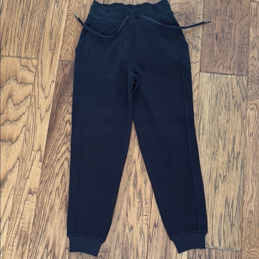 Lululemon Black Joggers with Tapered Legs and Elastic Waistband